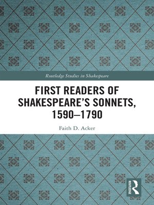 cover image of First Readers of Shakespeare's Sonnets, 1590-1790